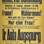 Plakat Anita Augspurg